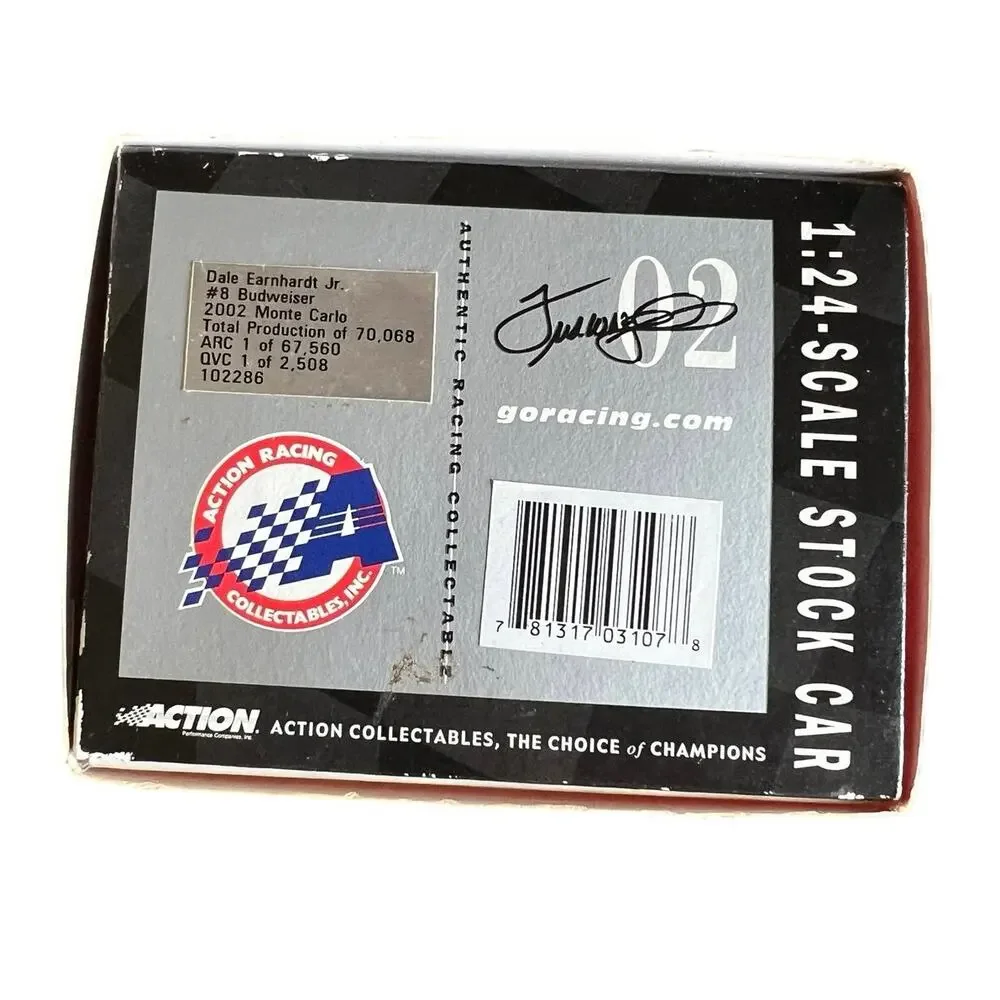 Action 2002 Dale Earnhardt Jr. limited edition 1:24 Monte Carlo Die Cast Car #8